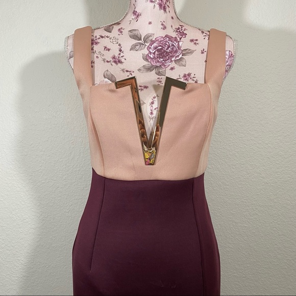 ASOS DESIGN sz:8 Color Block Gold V Bone Thigh High - Picture 3 of 16